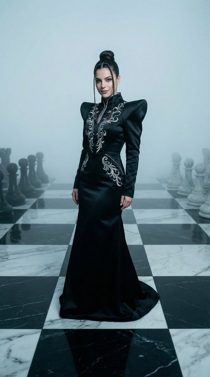 High-Fashion Chess Queen Editorial