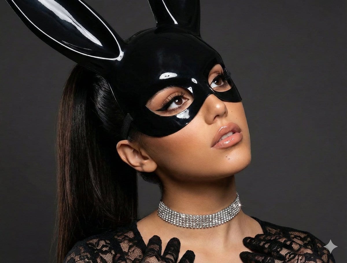 High-Fashion Fetish Glamour Bunny Mask Editorial Portrait