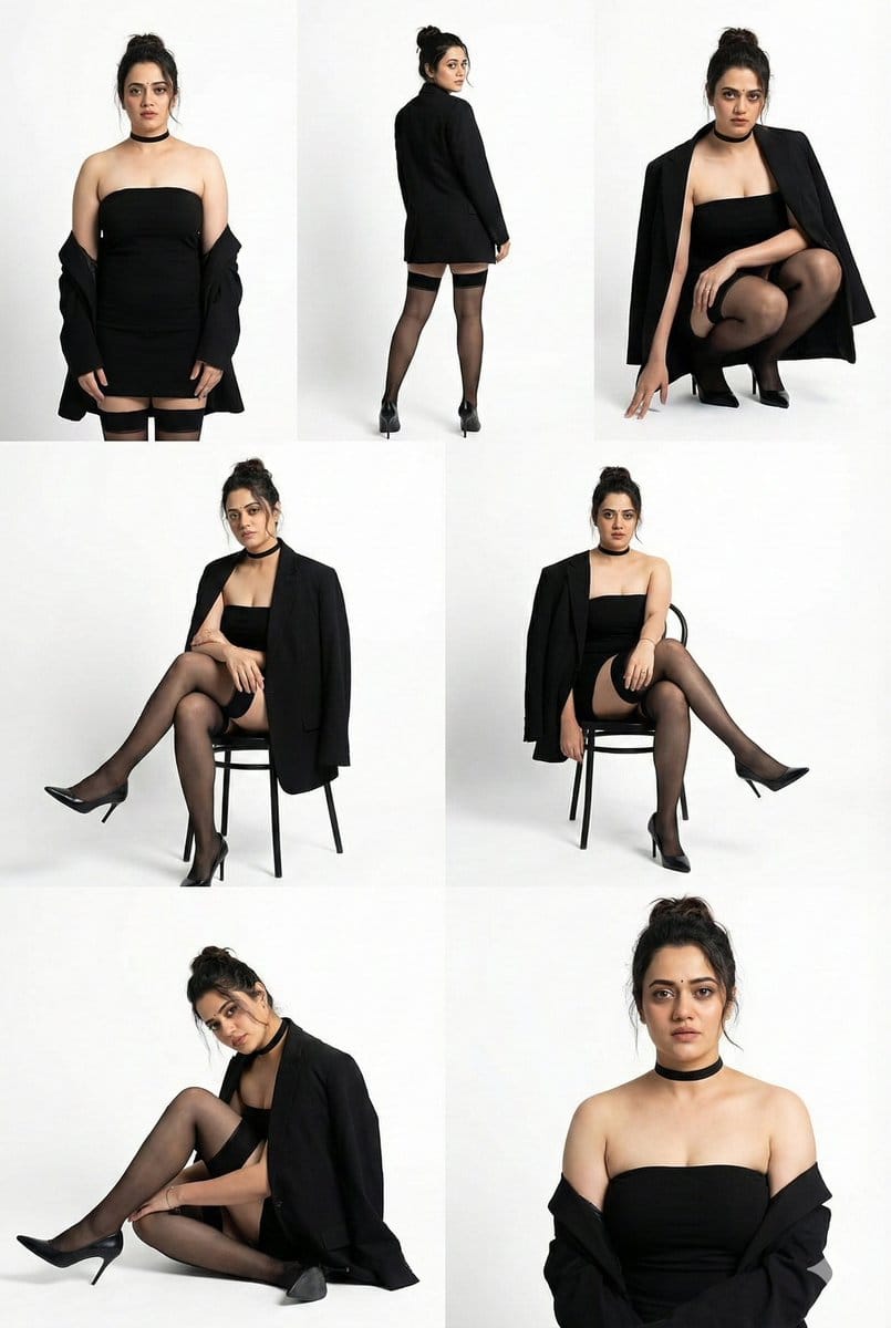 High-Fashion Studio Photo Collage Prompt