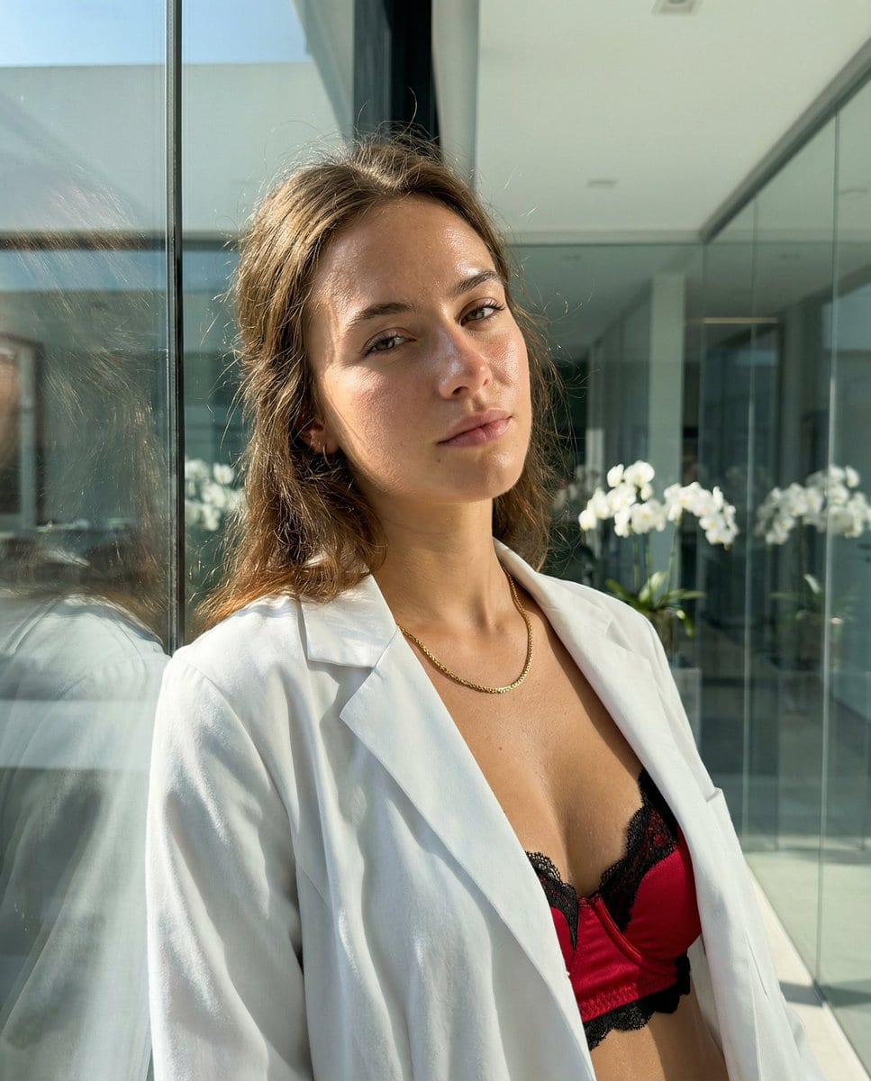 High-Fidelity Skin Texture Portrait of a Young Doctor