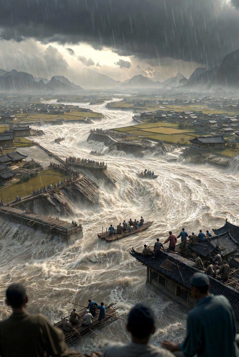 Historical Epic Scene: 1887 Yellow River Flood