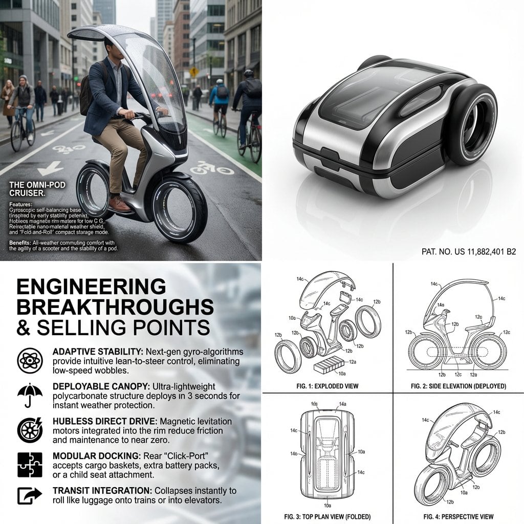 Hybrid Transportation Device Design and Patent Generation