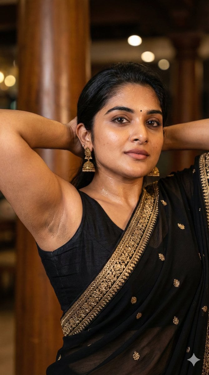 Hyper-Detailed Saree Portrait with Anatomical Realism Prompt