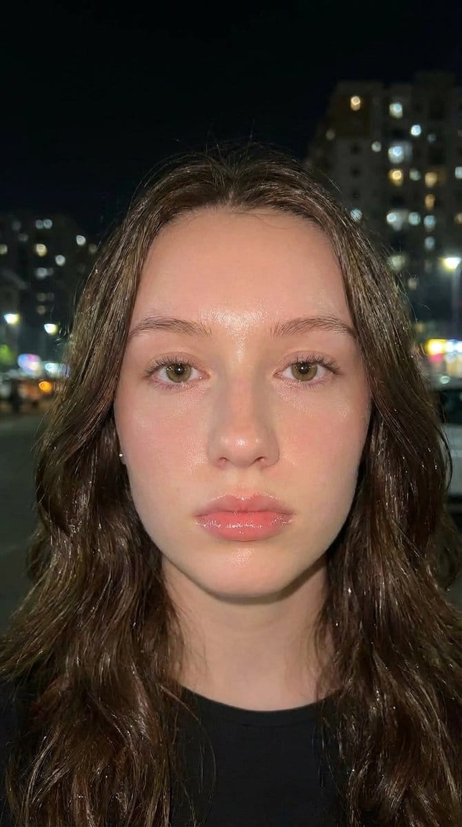 Hyper-Idealized Douyin-Style Night Portrait