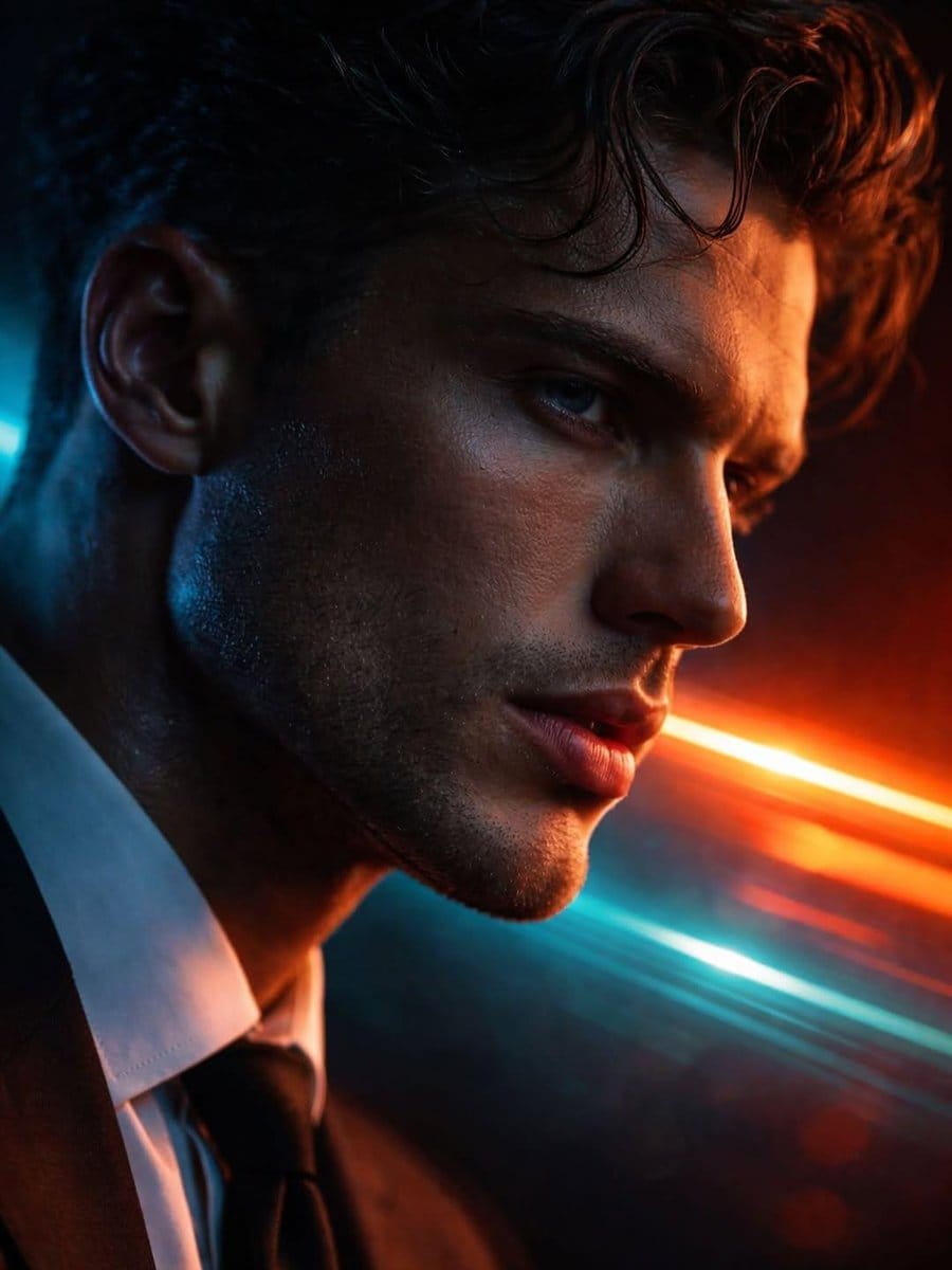 Hyper-realistic Futuristic Noir Portrait Prompt