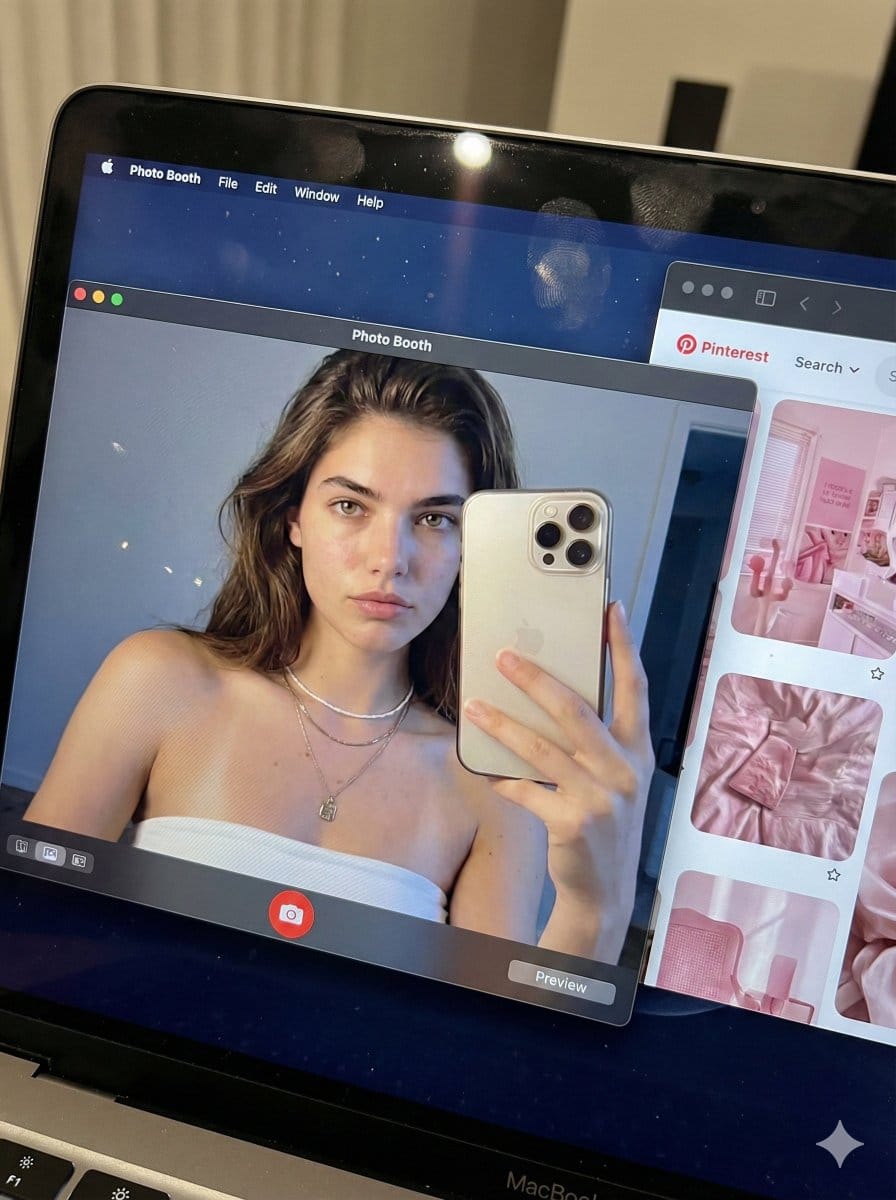 Hyper-realistic MacBook screen simulation prompt - AI Prompt