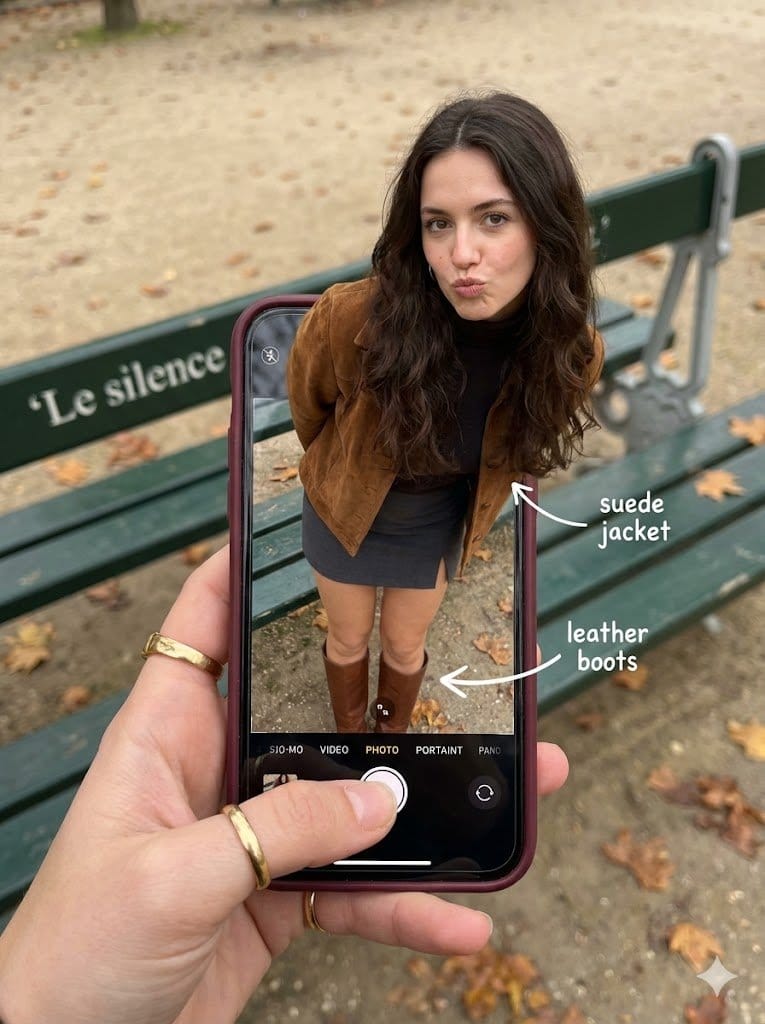 Hyper-Realistic Optical Illusion: Woman Emerging from Smartphone Screen