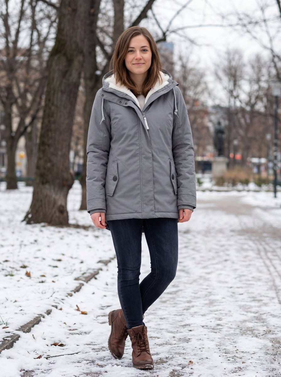 Hyper-realistic Outdoor Winter Fashion Catalog Prompt
