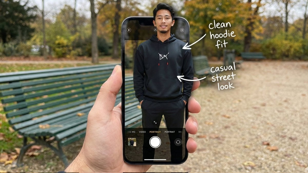 Hyper-Realistic POV Smartphone Pop-out Illusion in a Park