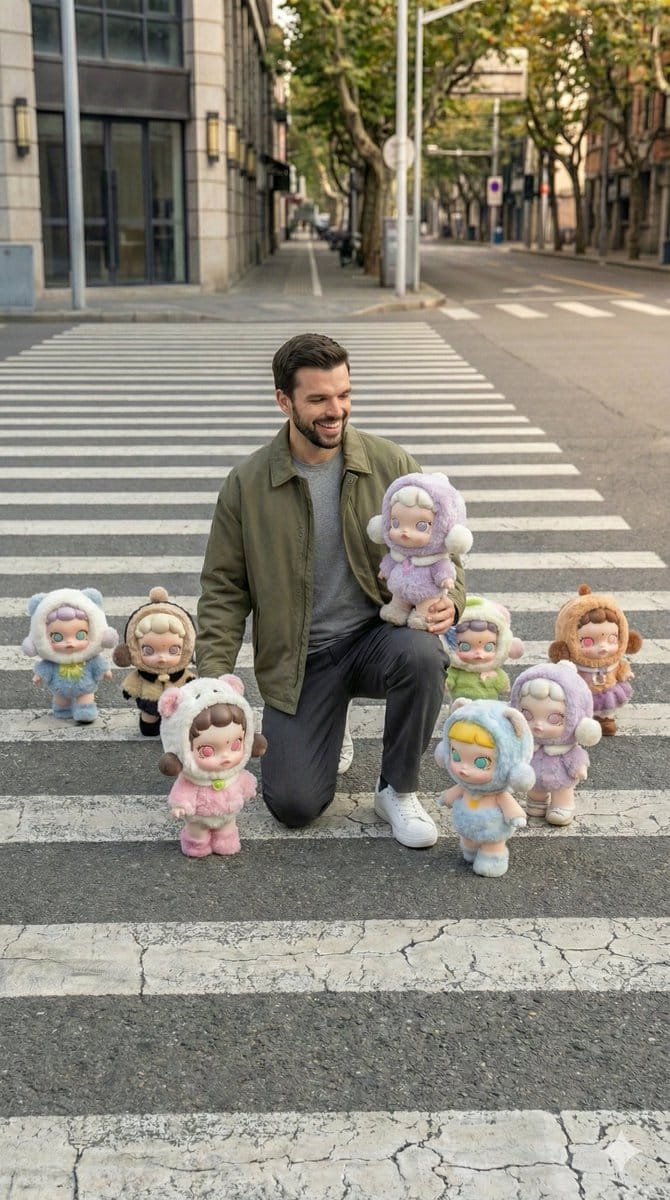 Hyper-Realistic Street Photography with Popmart Figures