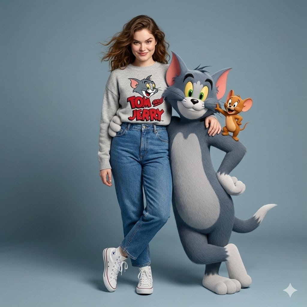 Hyper-Realistic Tom & Jerry Interaction Portrait