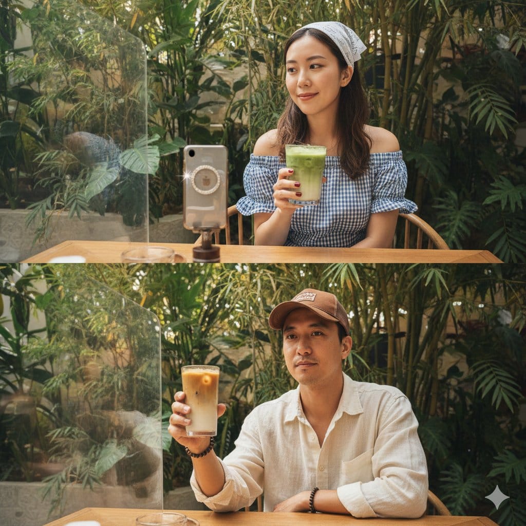 Hyper-Realistic Two-Panel iPhone Portrait Prompt