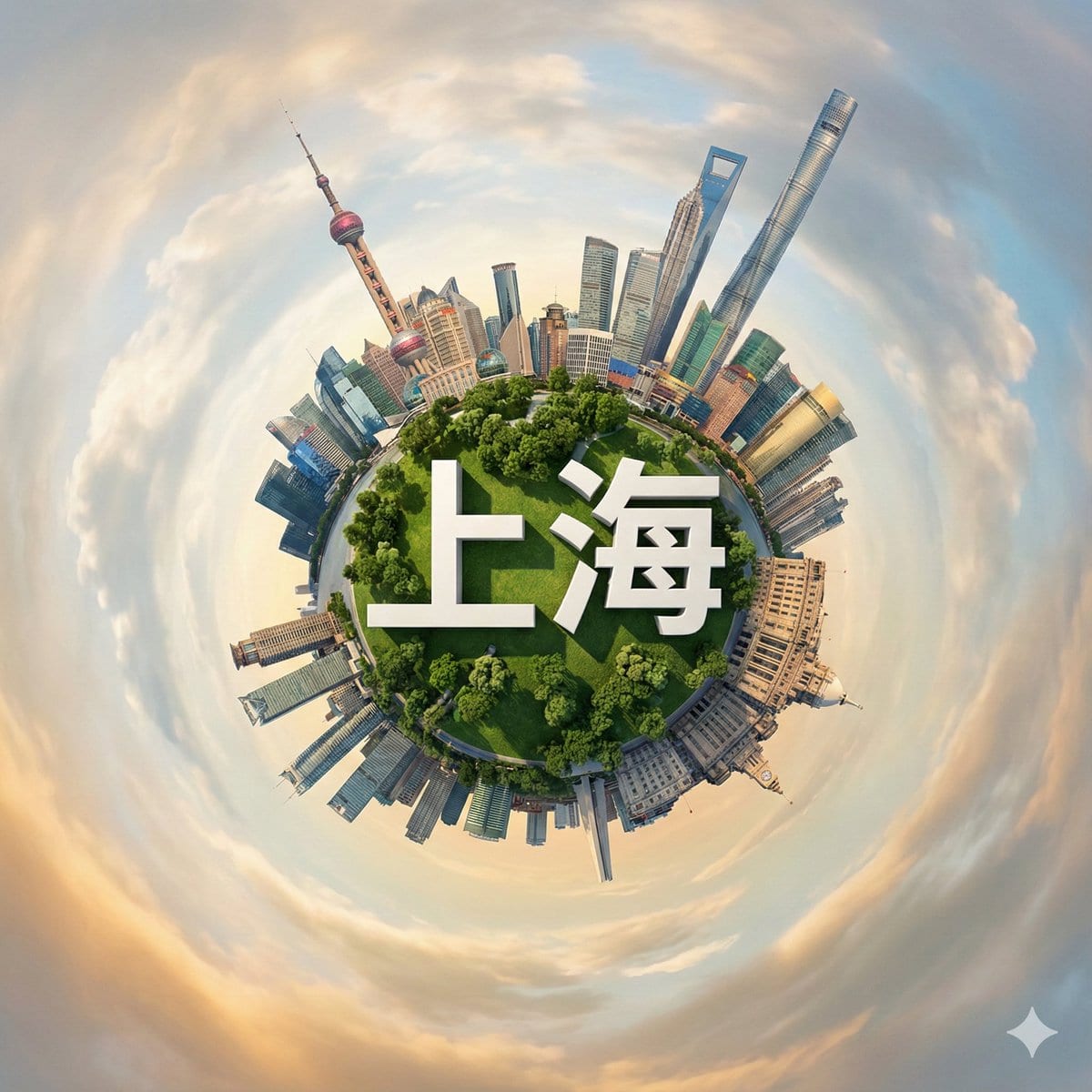 Hyperrealistic Miniature Planet Cityscape