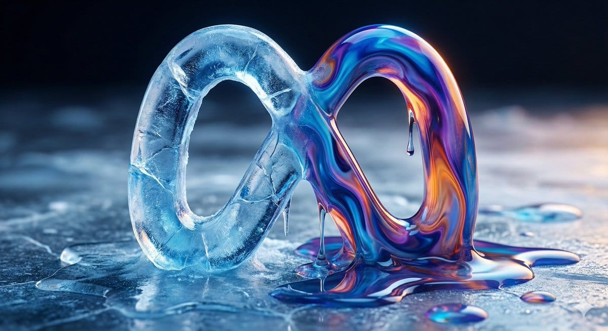 Ice and Liquid Hybrid Logo Design