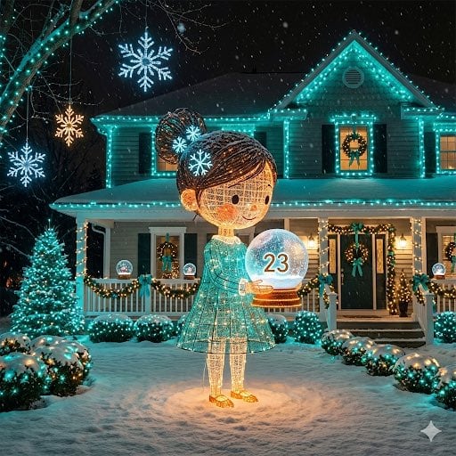 Image-to-Outdoor Christmas Decor Prompt