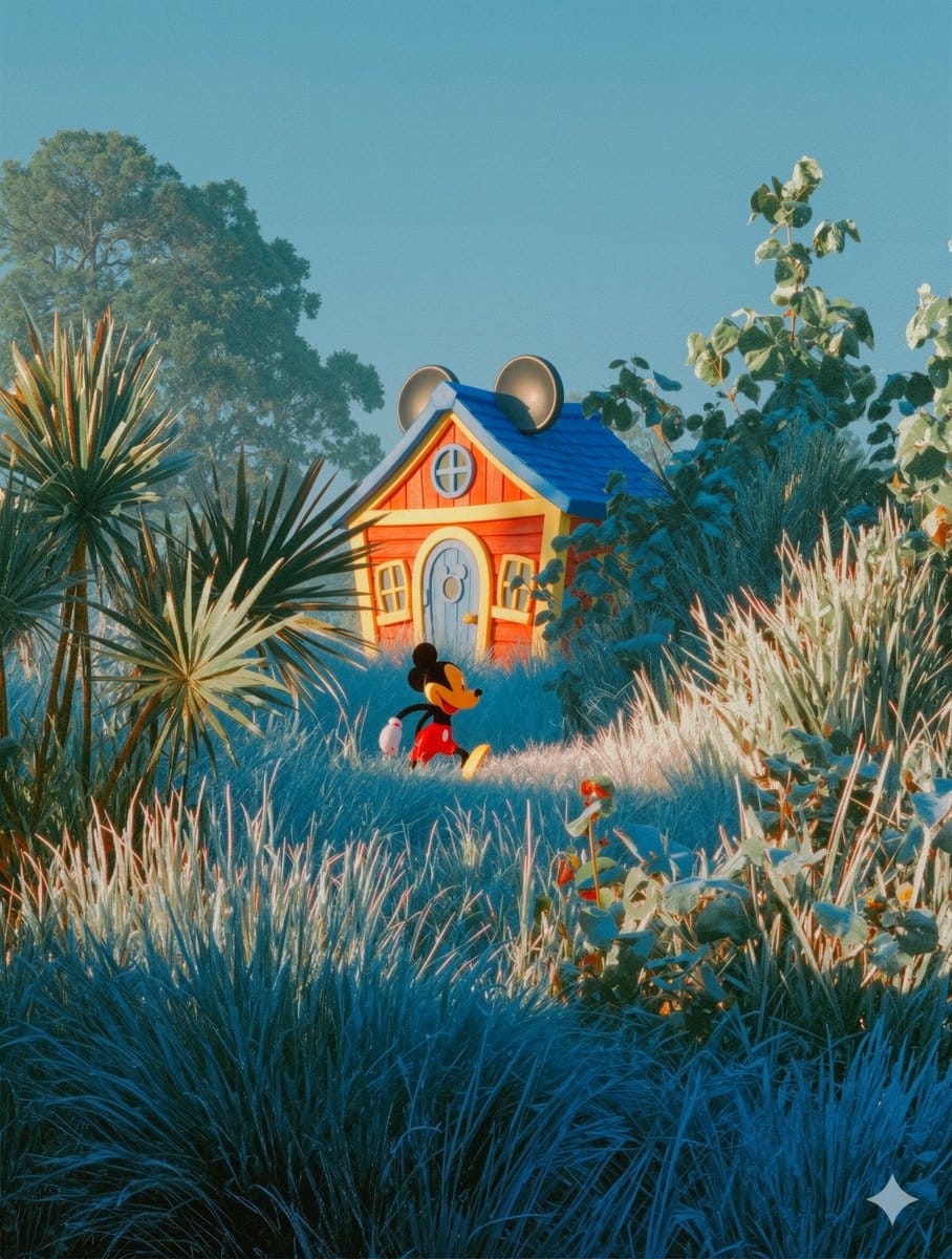 Image Editing Prompt: Add Playhouse Behind Character
