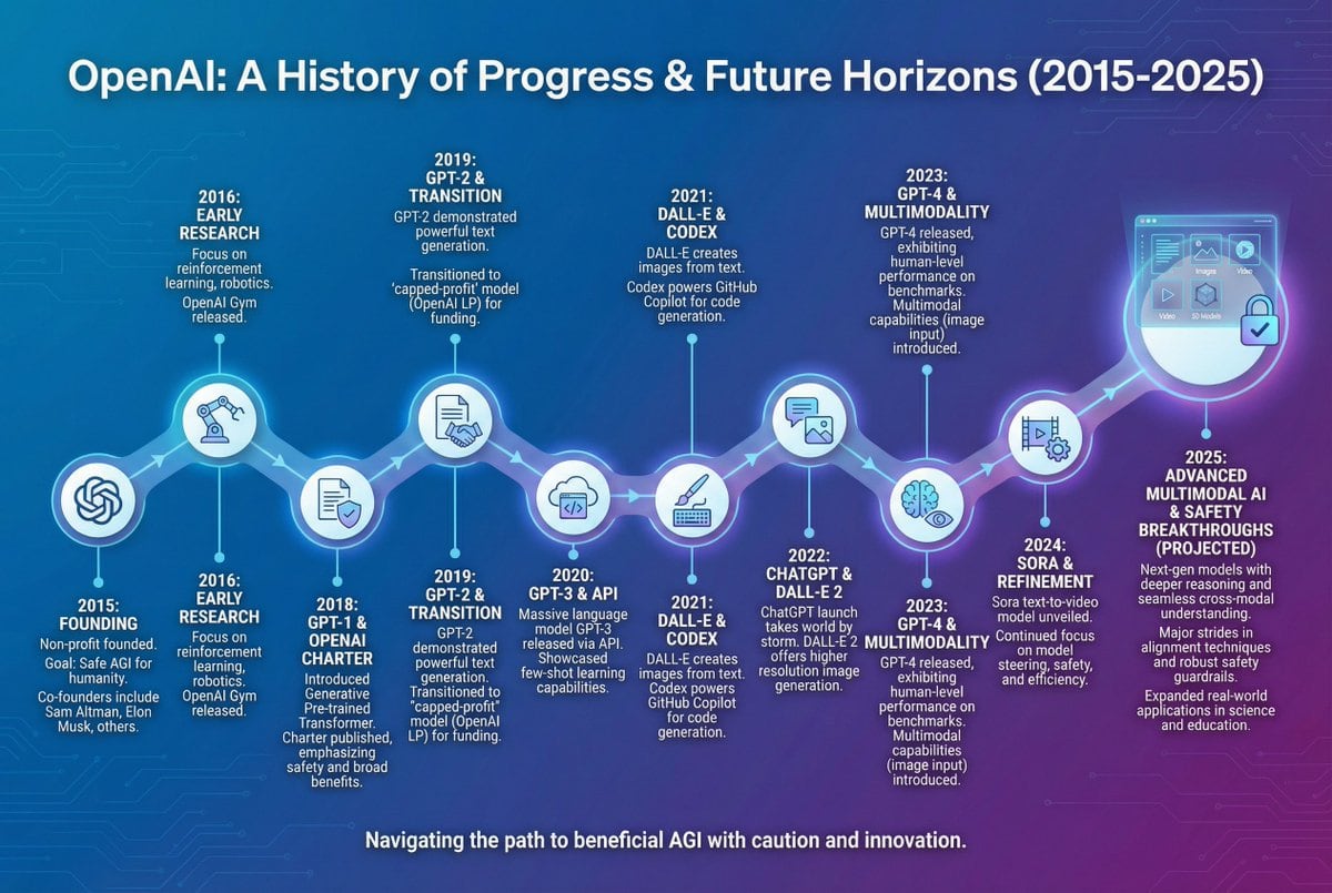 Infographic of OpenAI's History