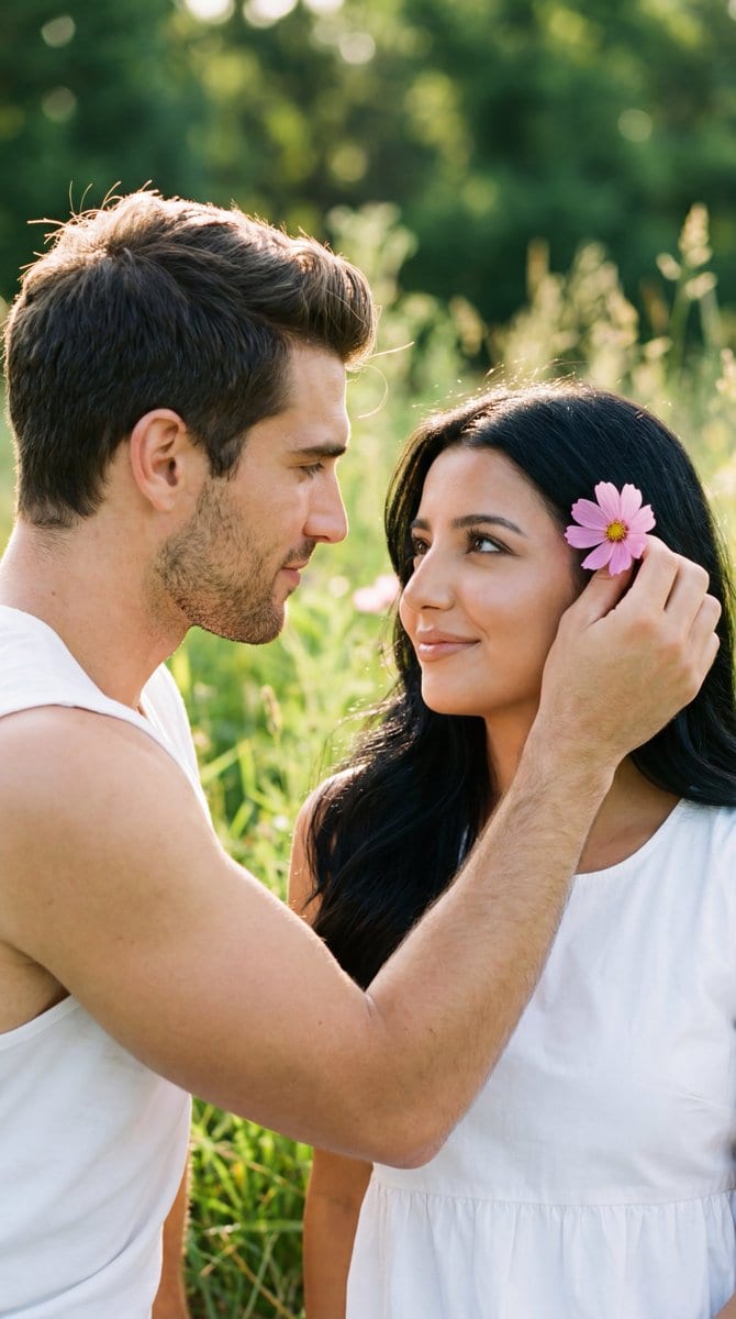 Intimate Golden Hour Romantic Film Still Prompt for Nano Banana Pro