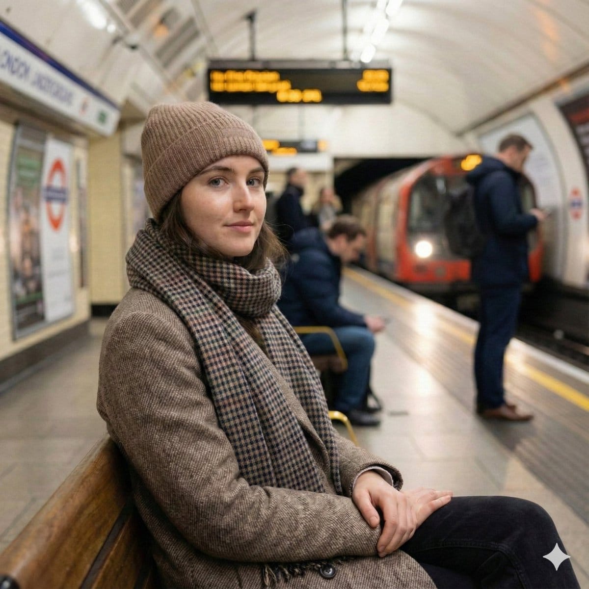 Introspective London Underground Portrait