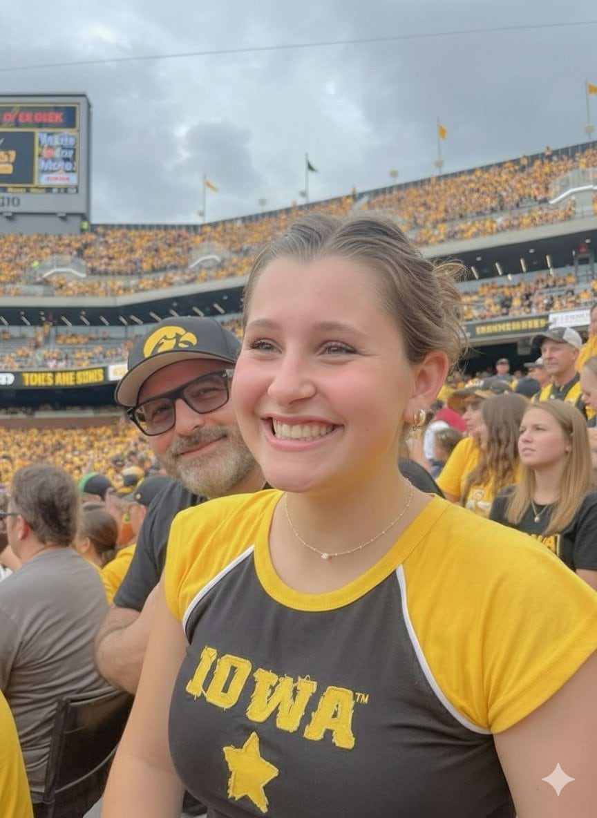 Iowa Hawkeyes Stadium Selfie Portrait