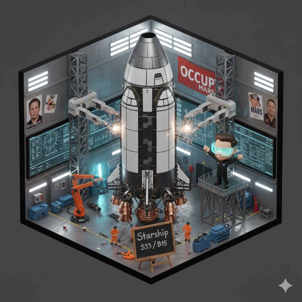 Isometric 3D Tony Stark Workshop Cube