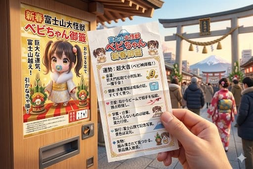 Japanese Shrine Omikuji Fortune Slip Vending Machine Snapshot