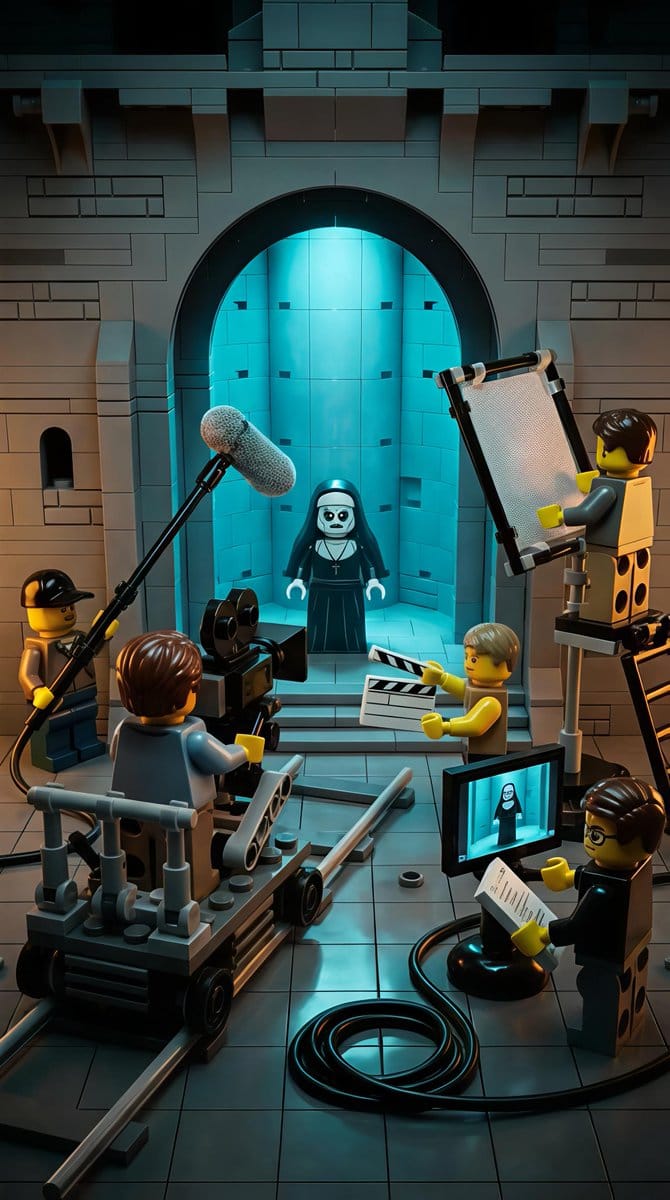 LEGO Miniature Diorama of 'The Nun' Horror Film Set