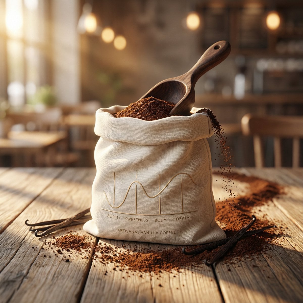 Luxury Product Photography for Artisanal Vanilla Coffee