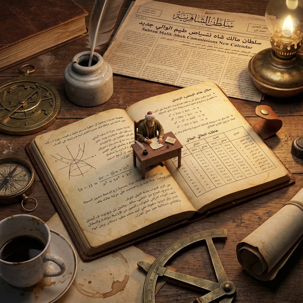 Macro Diorama of a Historical Scientist's Workspace