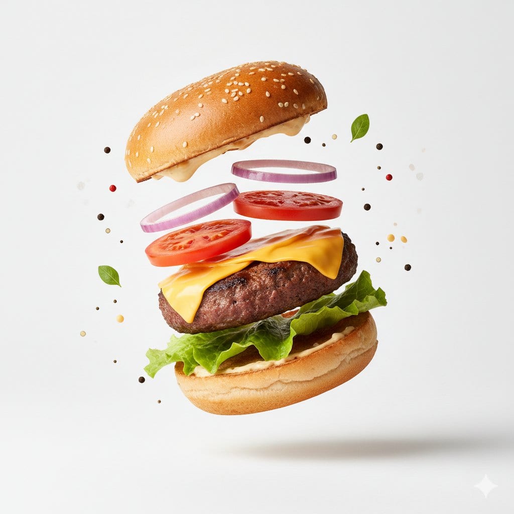 Macro Product Photography for Floating Food