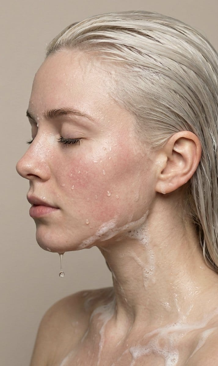 Macro Wet Skin Beauty Portrait Prompt