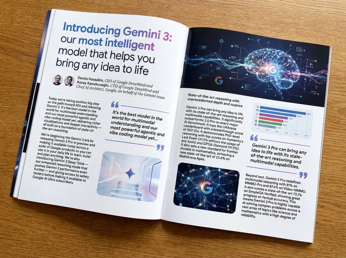 Magazine-style photo containing given article text