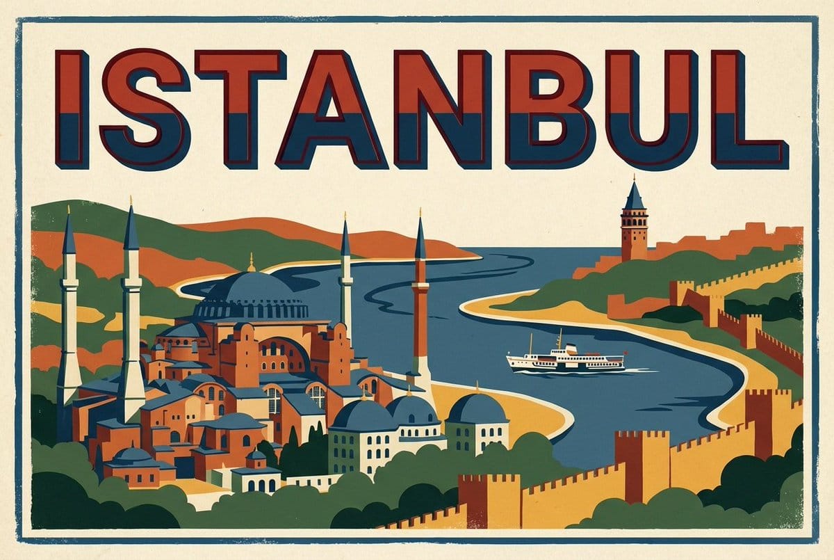 Magazine Cover Style Cityscape