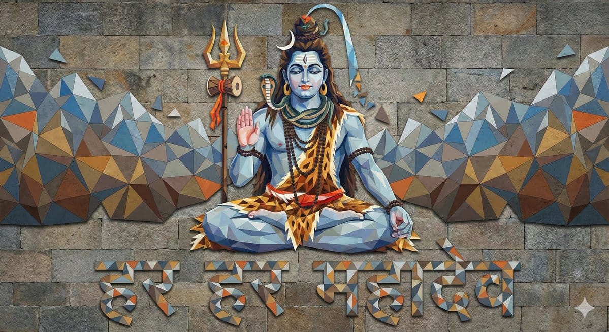 Mahadev Triangle Art Prompt
