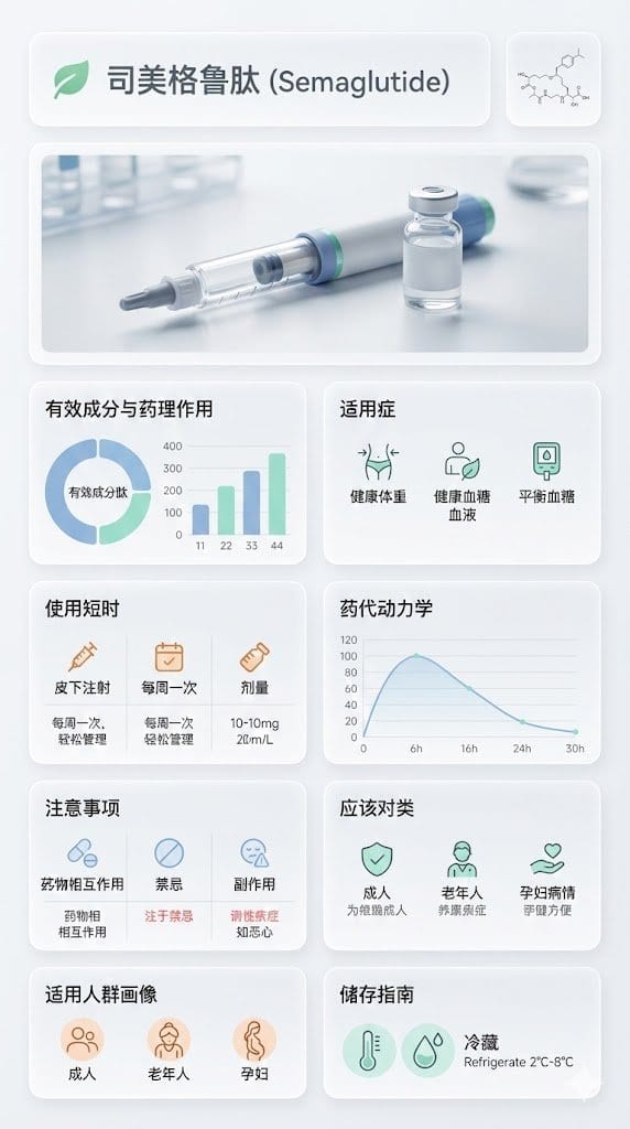 Medical Infographic Poster for Drug Information (Bento Grid Style)
