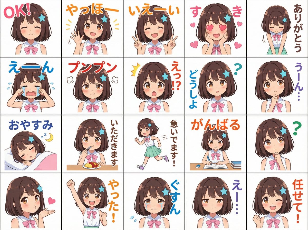 Messenger sticker set from attached person