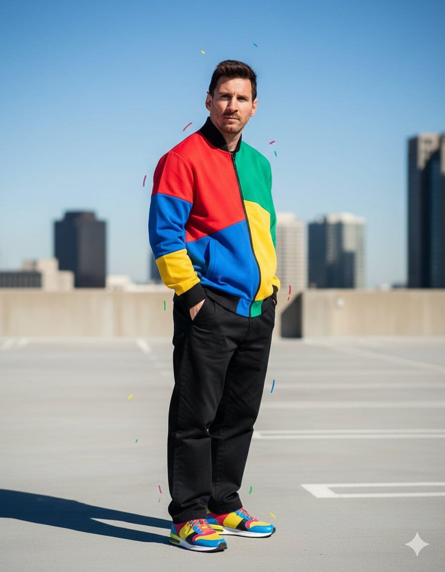 Messi in Gen Z Fashion Portrait