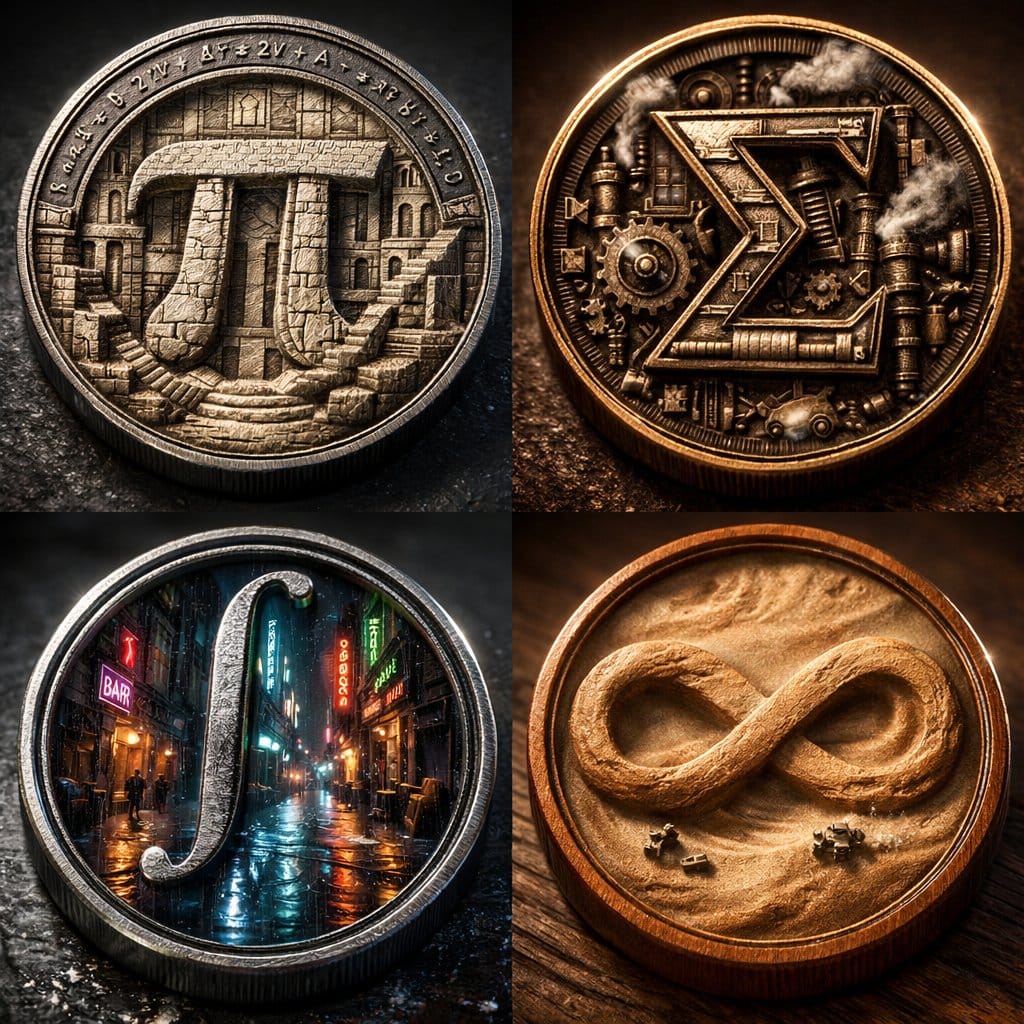 Micro-World Mathematical Symbols Grid Prompt