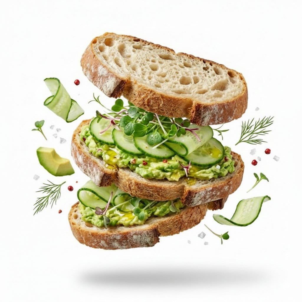 Minimalist Exploded View Commercial Food Photography