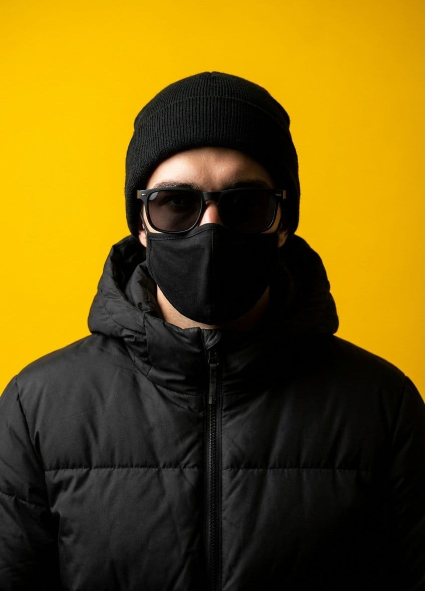 Minimalist Studio Portrait with High Contrast