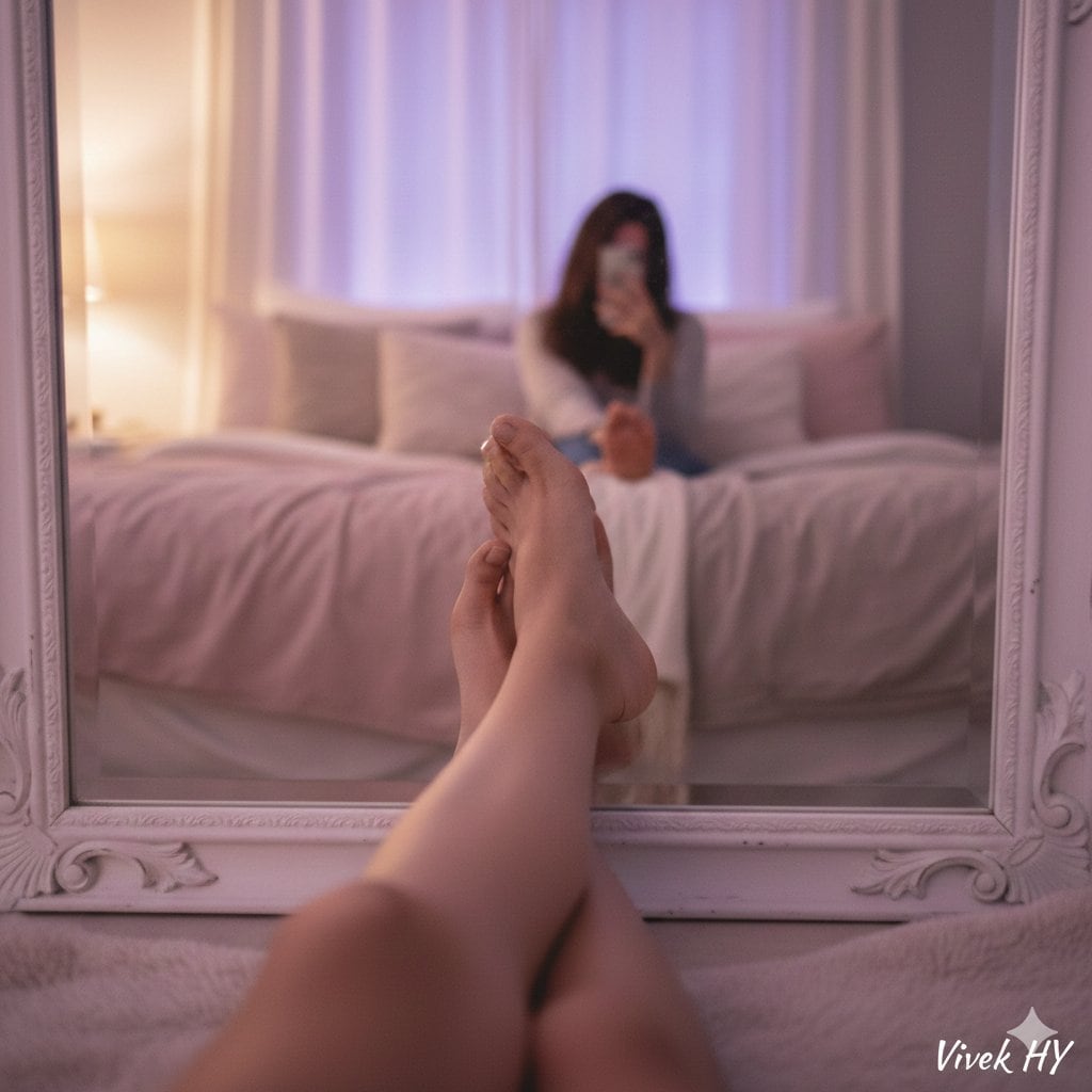 Mirror Pose Selfie Aesthetic Prompt