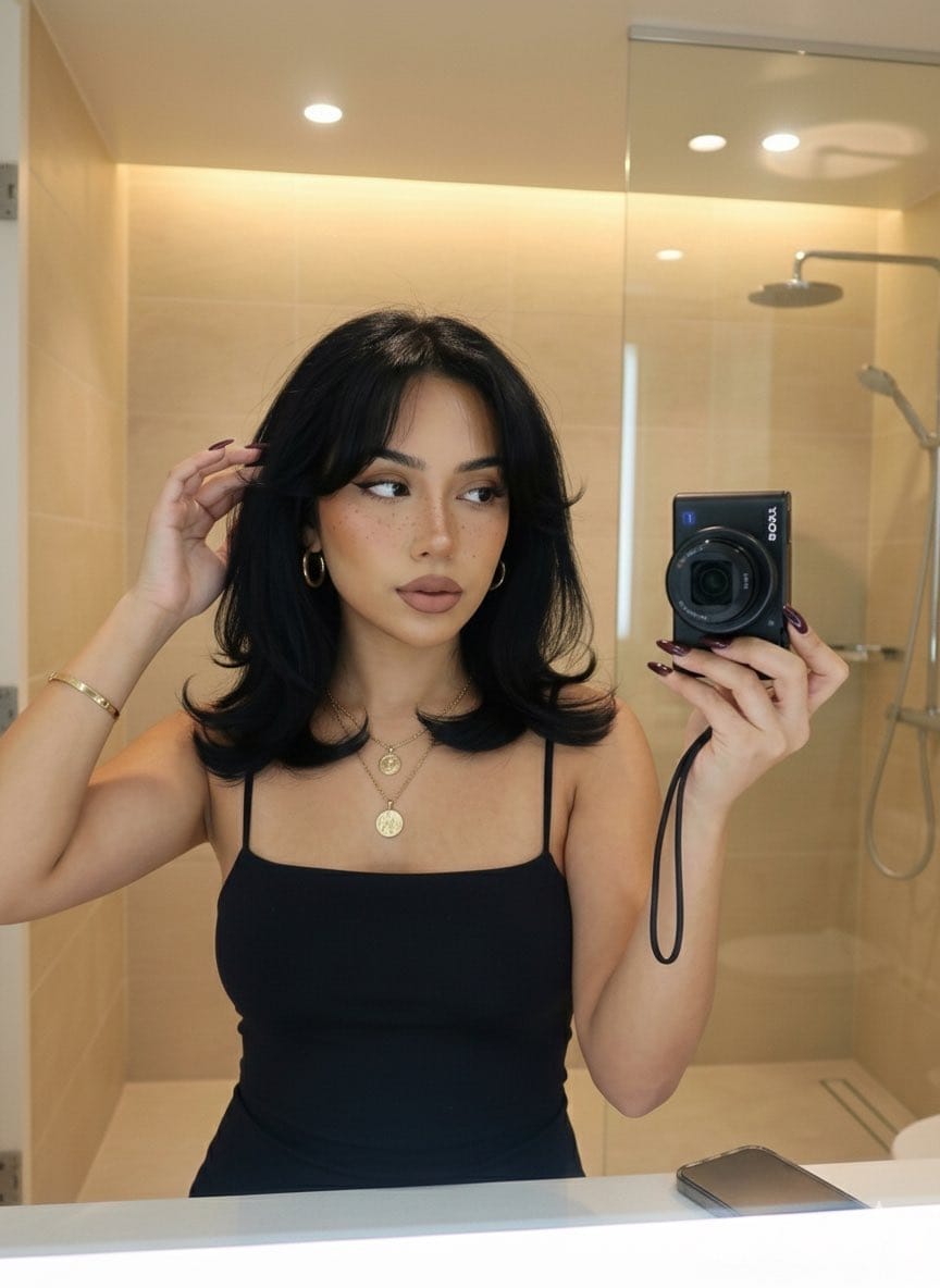 Mirror Selfie Prompt (Clean Girl Aesthetic)