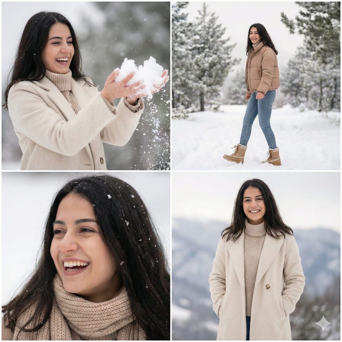 Modern Winter Aesthetic Collage