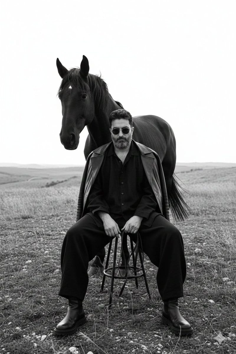 Monochrome Avant-Garde Fashion Editorial Prompt