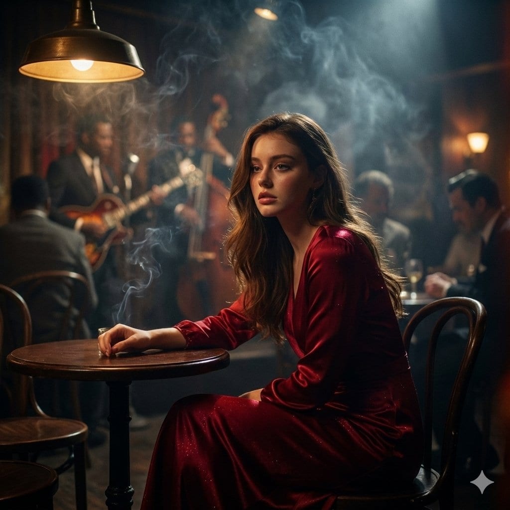 Moody Cinematic Jazz Club Portrait