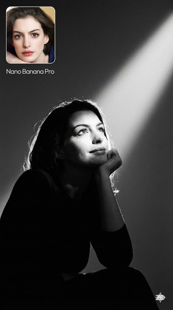 Moody cinematic portrait from a photo