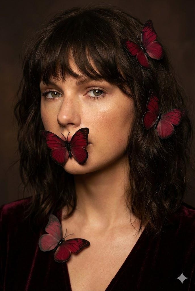 Mysterious Portrait with Butterflies (Duplicate)