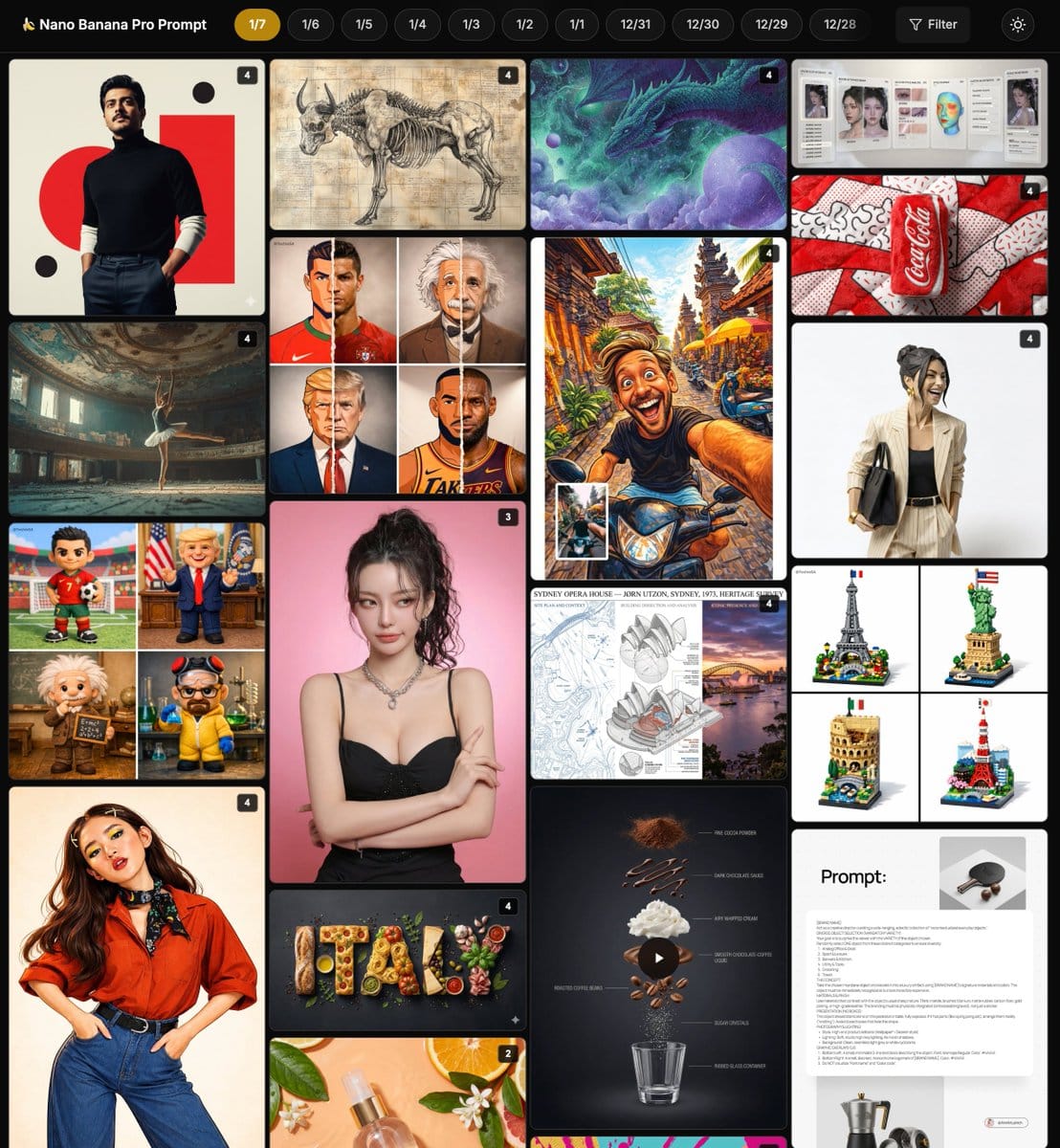 Nano Banana Pro Community Hot Prompts Compilation