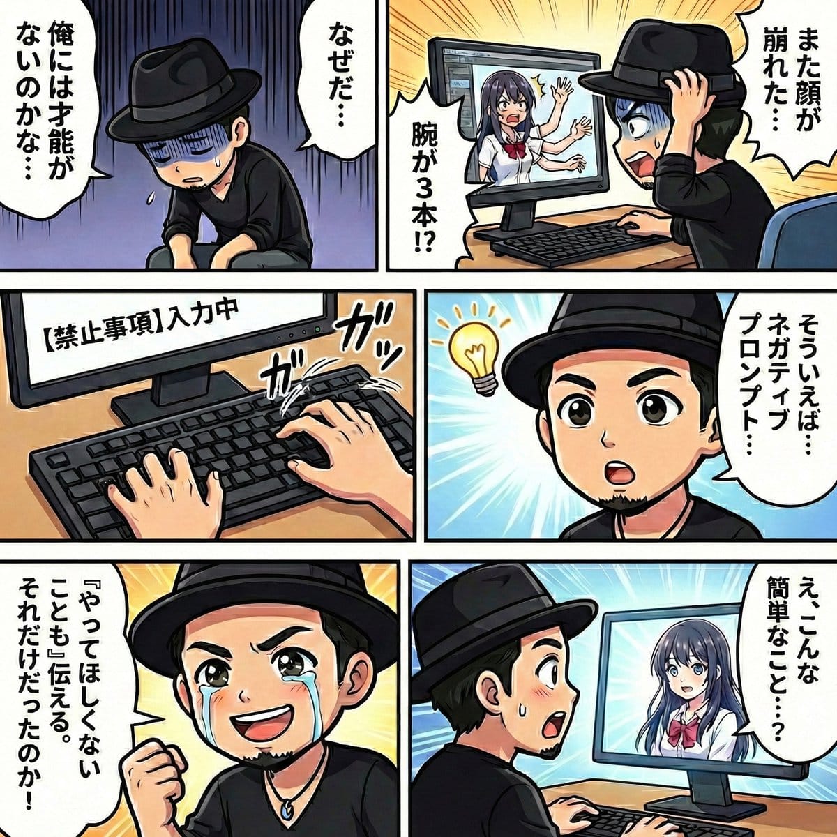 Negative Prompting for Manga Generation in NanoBanana Pro