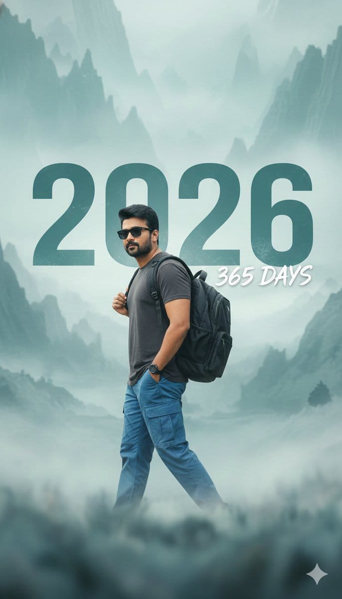 New Year 2026 Cinematic Photo with Text Overlay